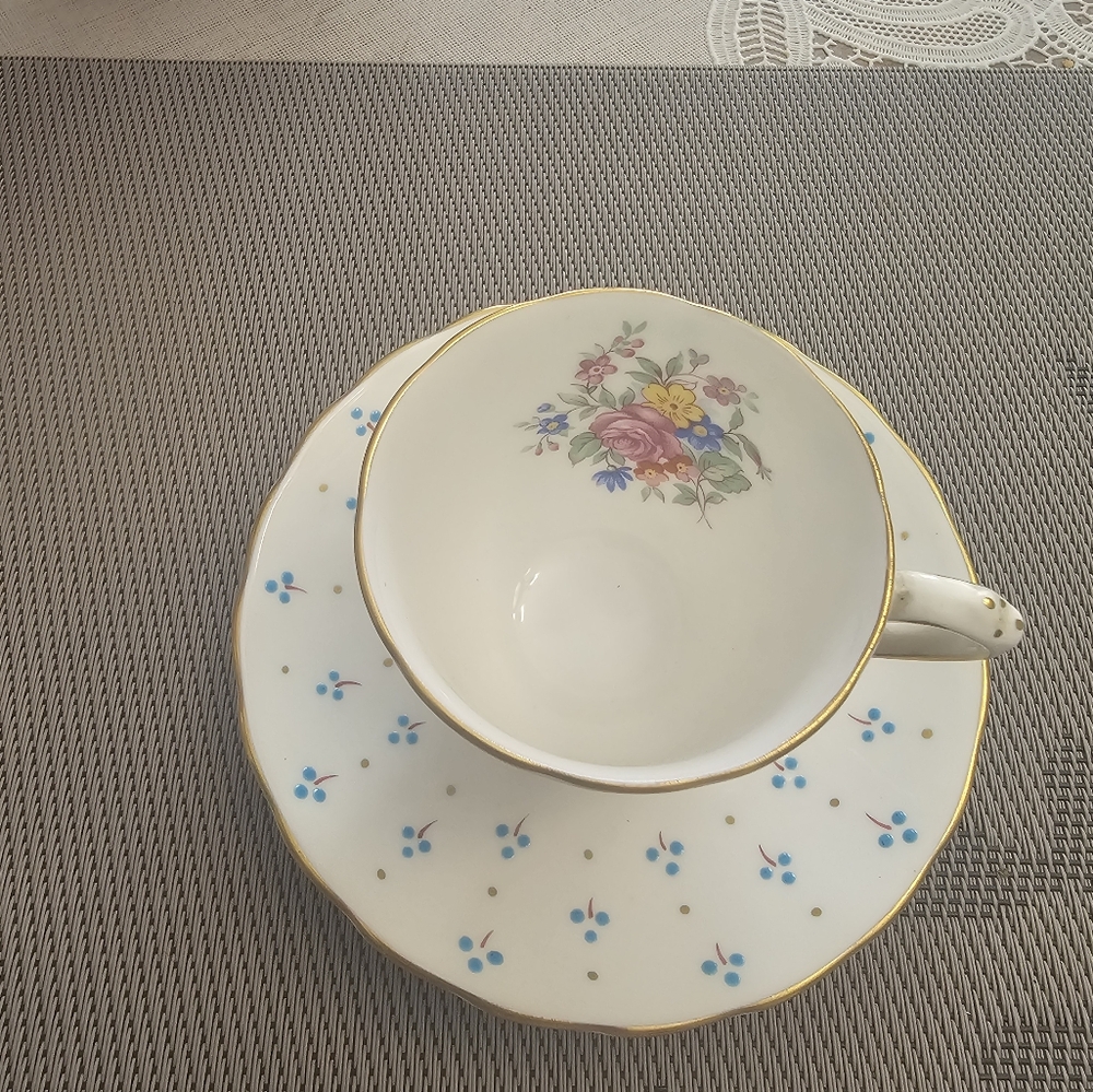 Royal chelsea, china cup and saucer hand painted from england collector's item